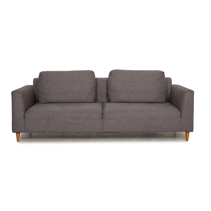 Rolf Benz Freistil Fabric Sofa Gray Three Seater Couch