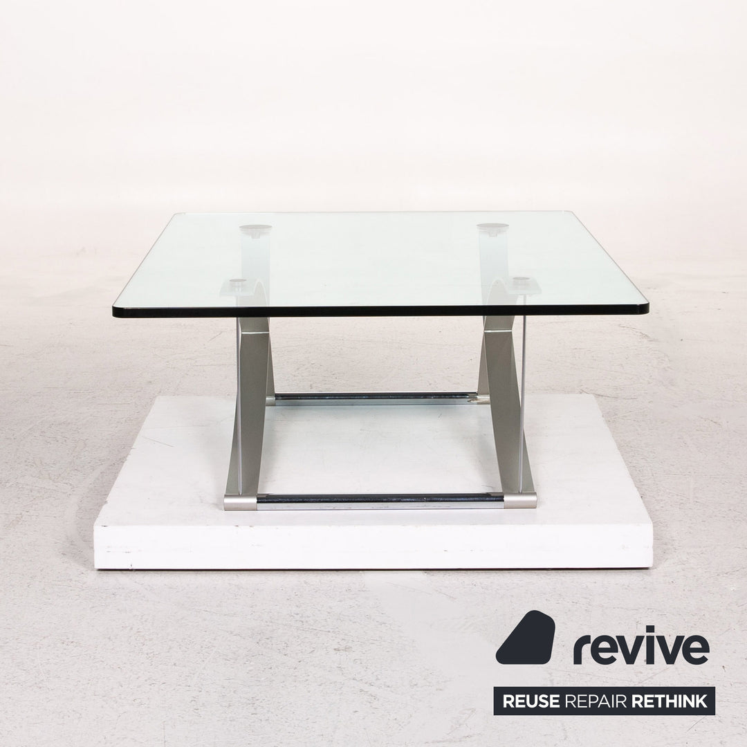 Rolf Benz Glas Couchtisch Metall Tisch #13525
