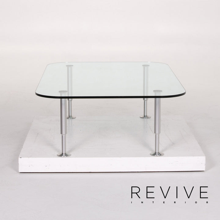 Rolf Benz glass coffee table metal table #13567