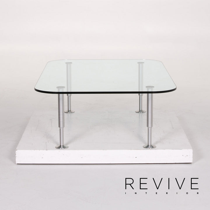 Rolf Benz Glas Couchtisch Metall Tisch #13567