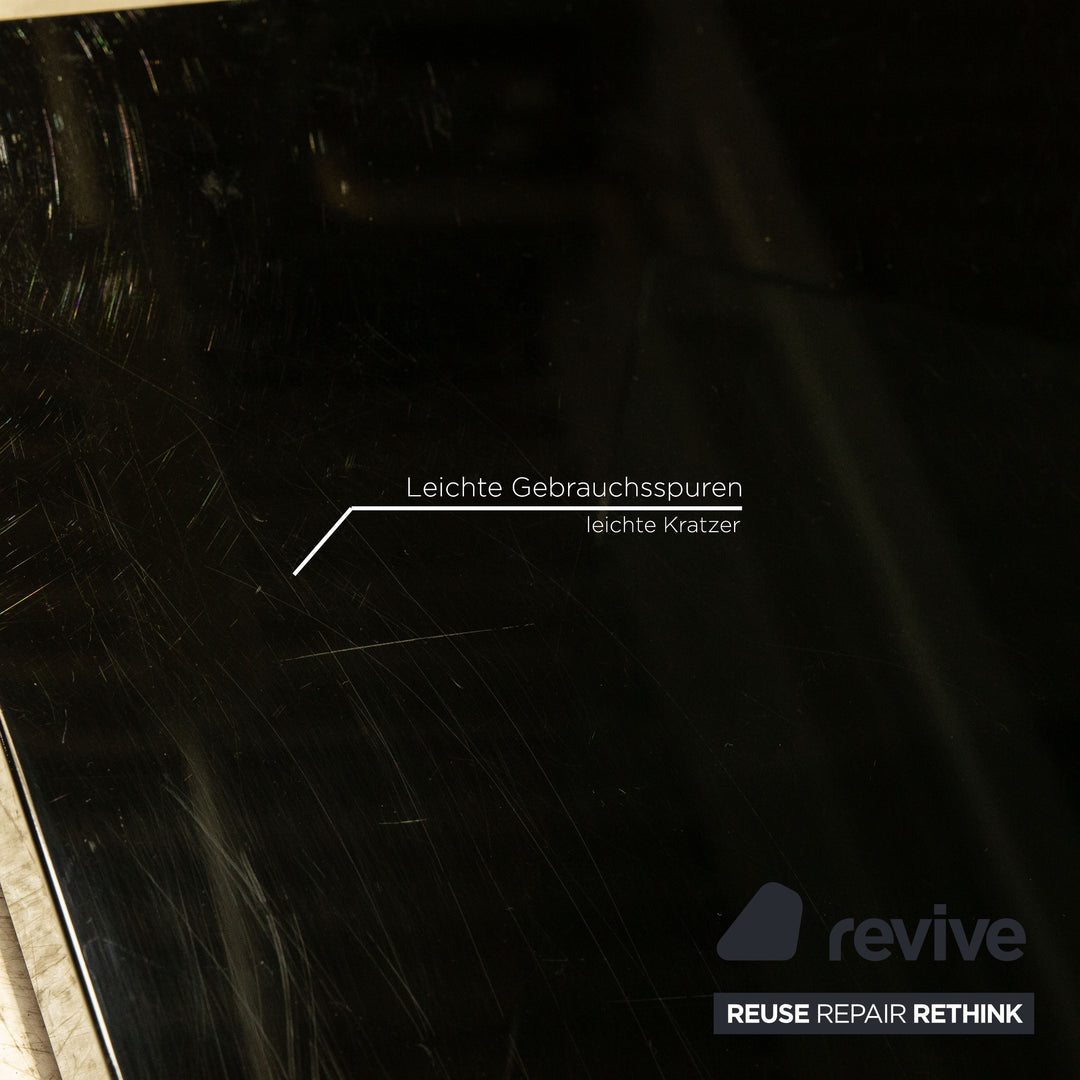 Rolf Benz Glass Coffee Table Black Function Wheels