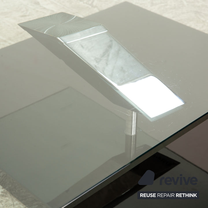 Rolf Benz Glass Coffee Table Black Function Wheels