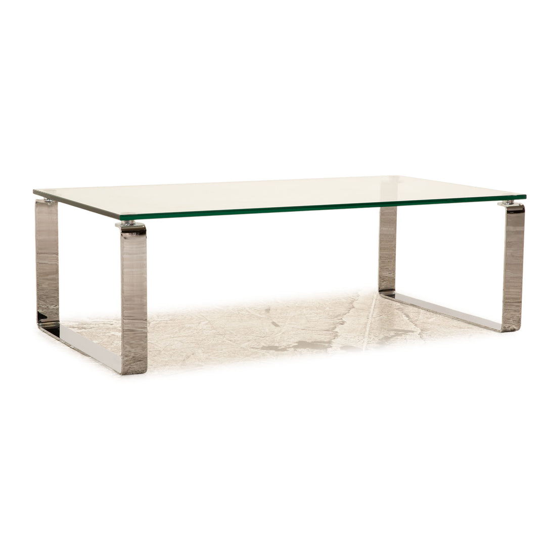 Rolf Benz Couchtisch Silber Glas