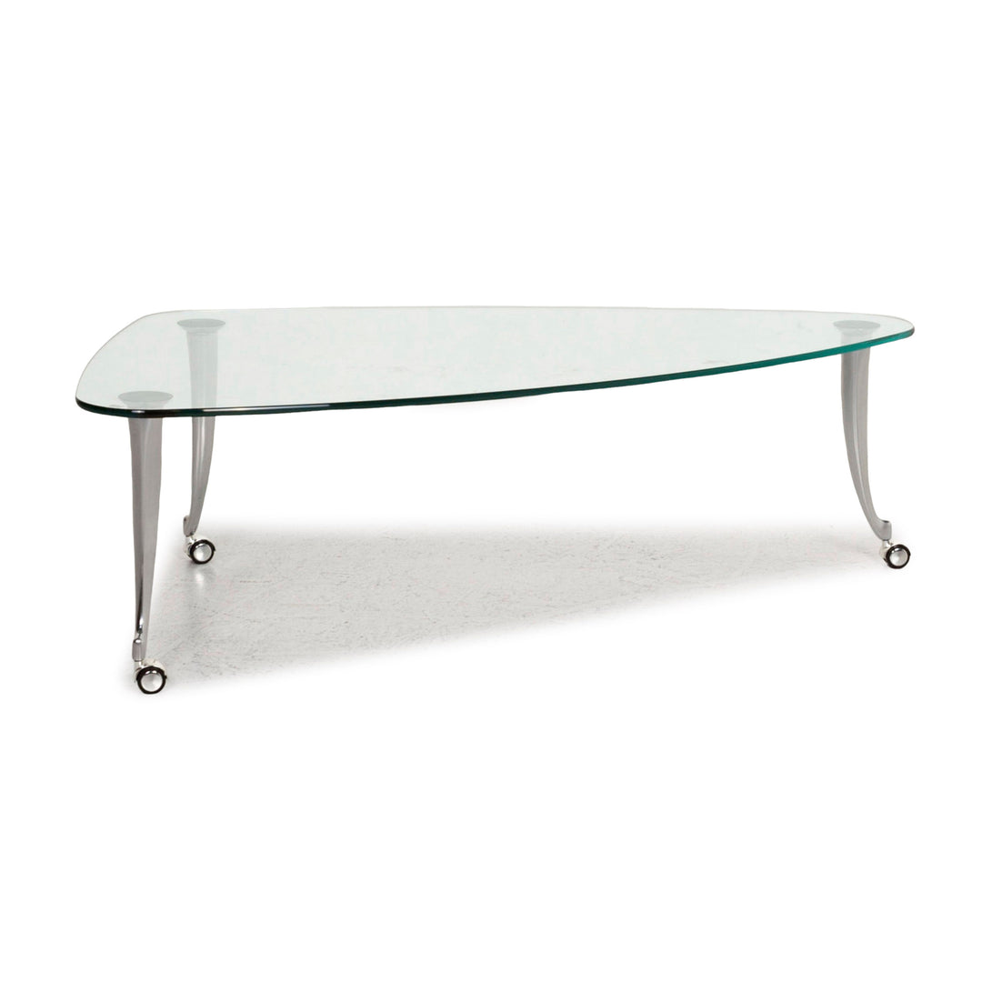 Rolf Benz Couchtisch Silber Glas