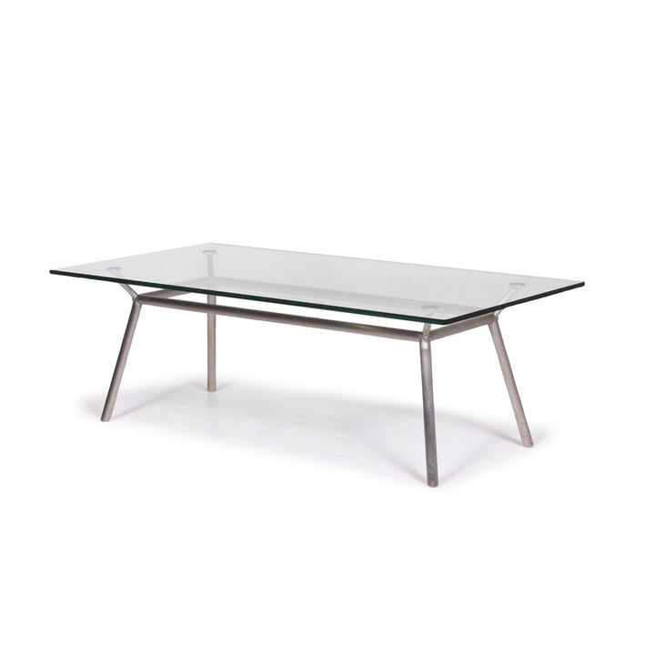 Table basse en verre Rolf Benz Table argentée #12057