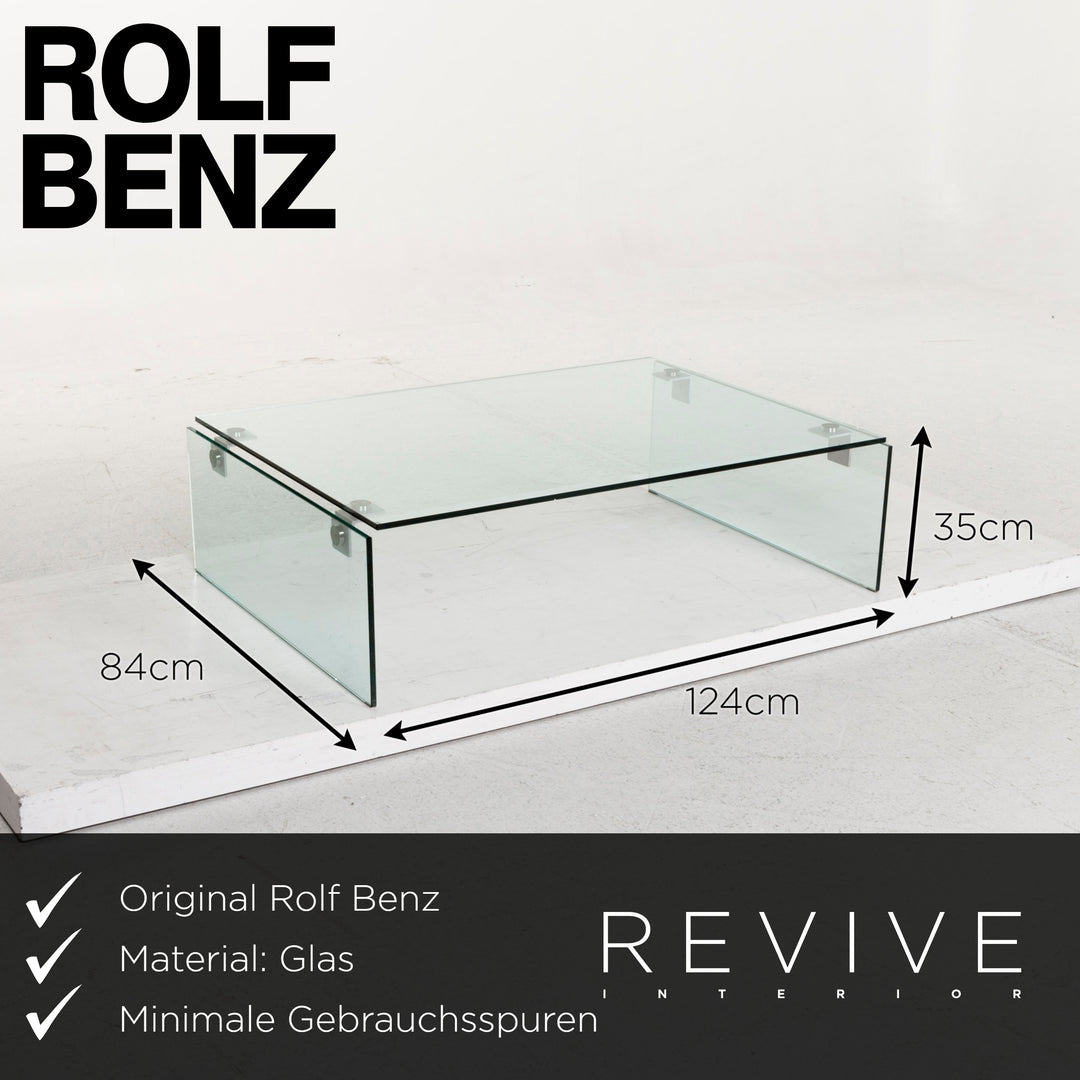 Rolf Benz Glas Couchtisch Silber Tisch #12787