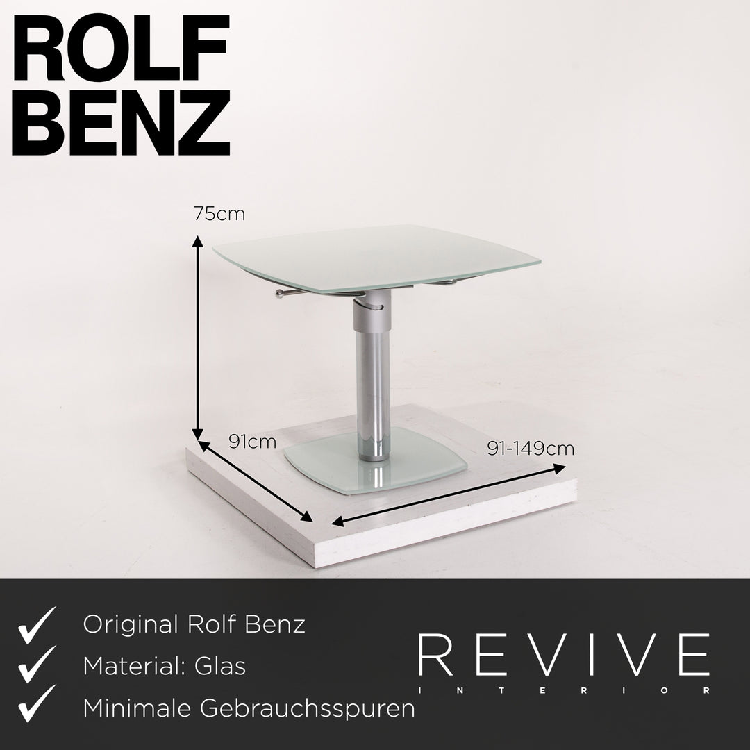 Rolf Benz glass dining table metal table #13901