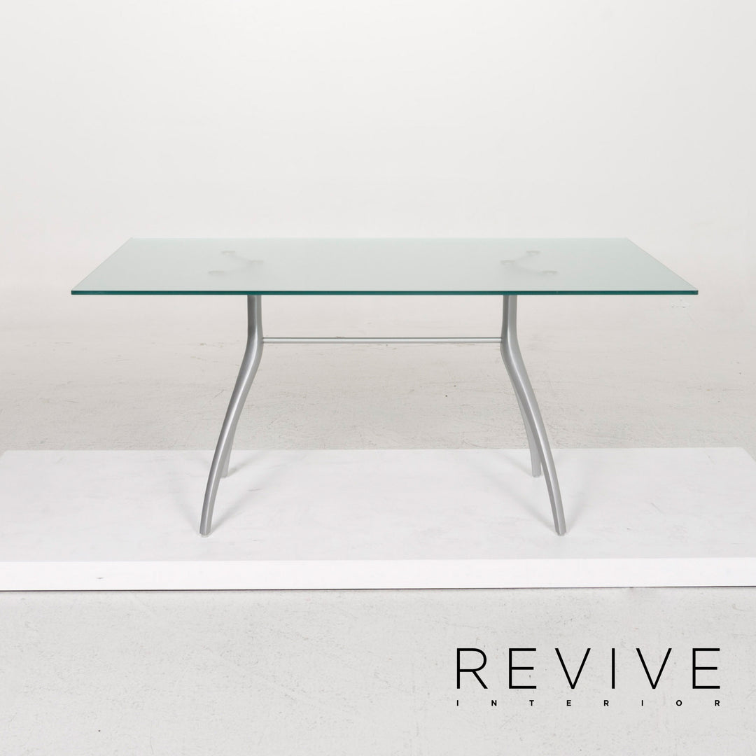 Rolf Benz Glass Dining Table Silver Table #13167