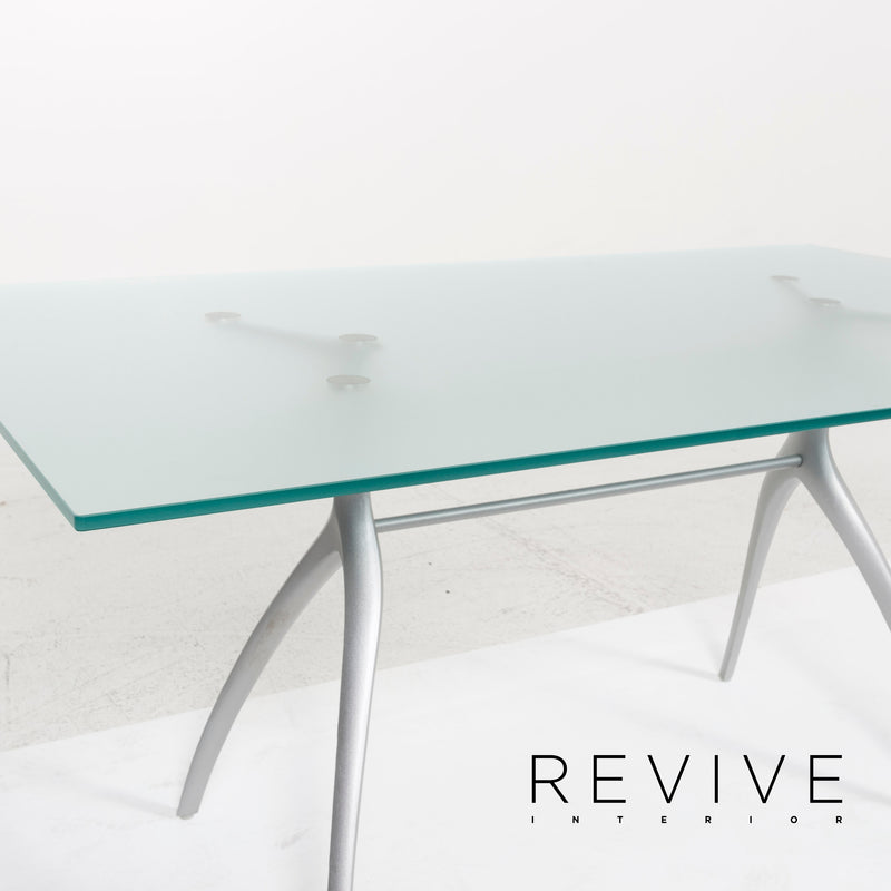 Rolf Benz Glas Esstisch Silber Tisch 