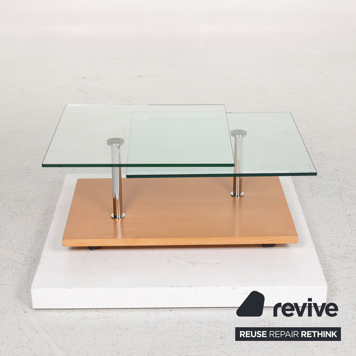Rolf Benz Glass Wood Coffee Table Variable Table #12574