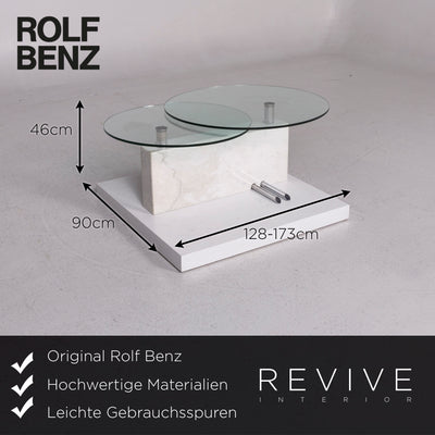 Rolf Benz Glas Marmor Couchtisch Funktion Tisch #12191
