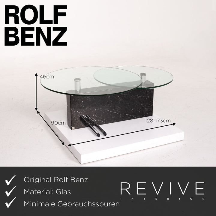 Rolf Benz | Couchtisch | Glas | Schwarz | Revive Interior