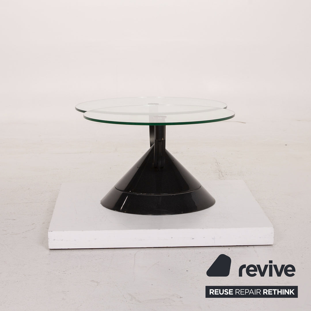 Rolf Benz Glass Table Black Coffee Table Stone Outlet Adjustable #15144