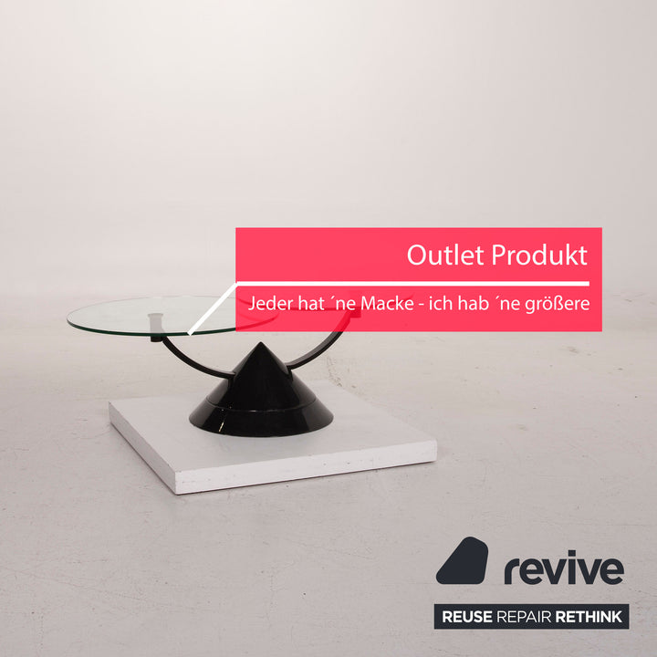 Rolf Benz Glass Table Black Coffee Table Stone Outlet Adjustable #15144