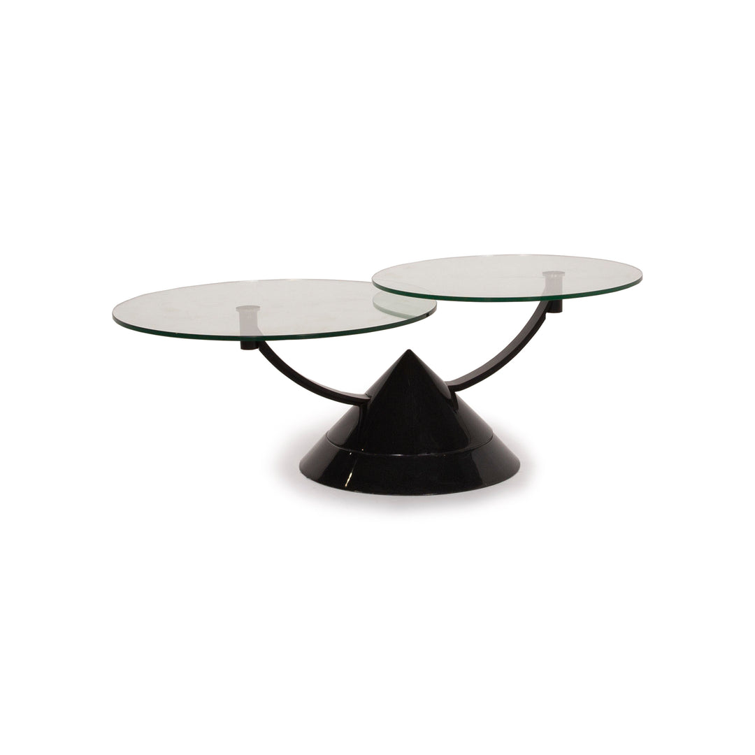 Rolf Benz Glass Table Black Coffee Table Stone Outlet Adjustable #15144