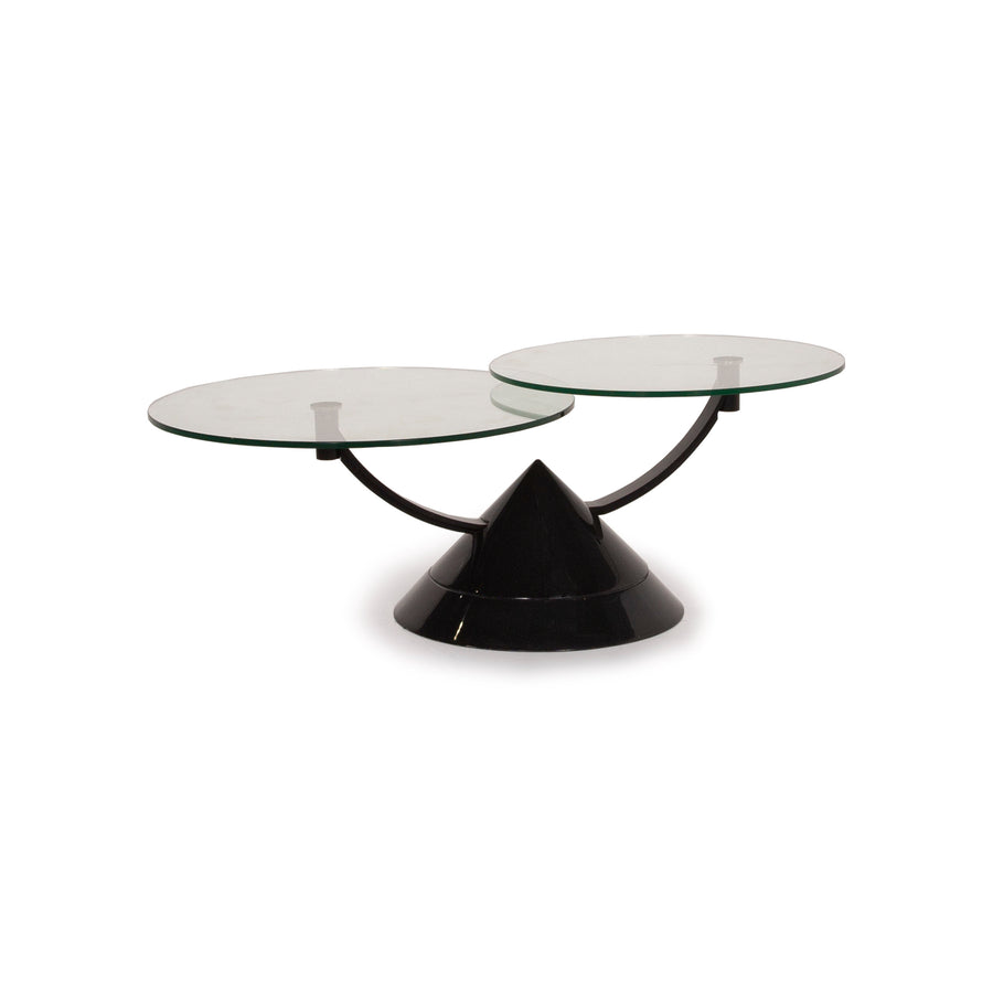 Rolf Benz Glass Table Black Coffee Table Stone Outlet Adjustable #15144
