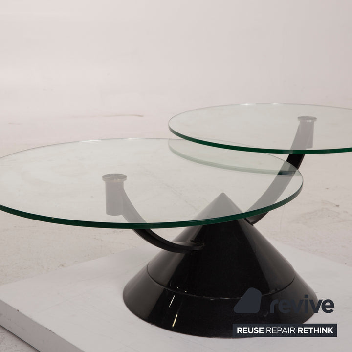 Rolf Benz Glass Table Black Coffee Table Stone Outlet Adjustable #15144
