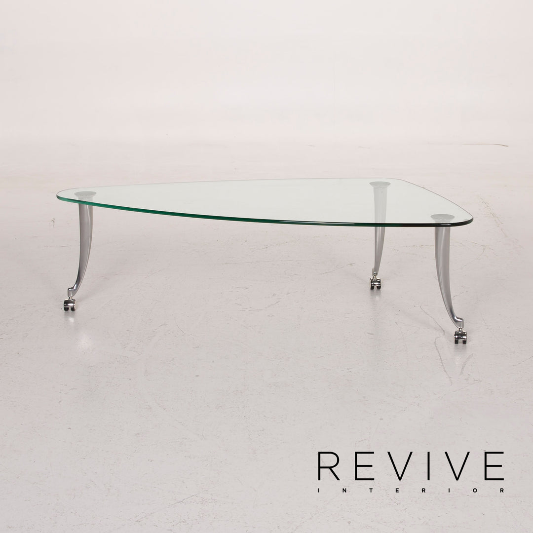 Rolf Benz Glass Table Silver Coffee Table #14982