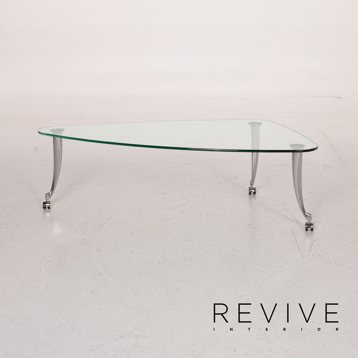 Rolf Benz Glass Table Silver Coffee Table #14982