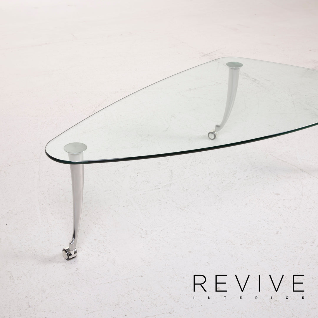 Rolf Benz Glass Table Silver Coffee Table #14982
