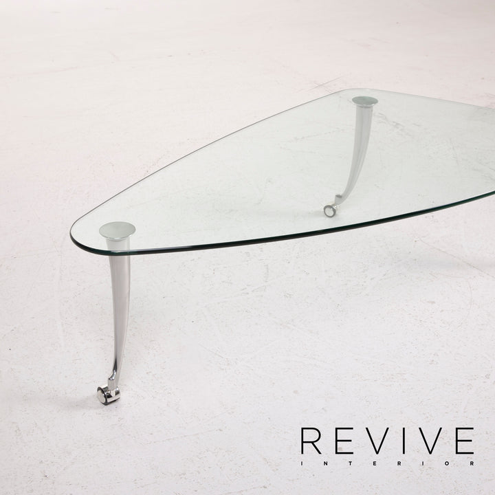 Rolf Benz Glass Table Silver Coffee Table #14982