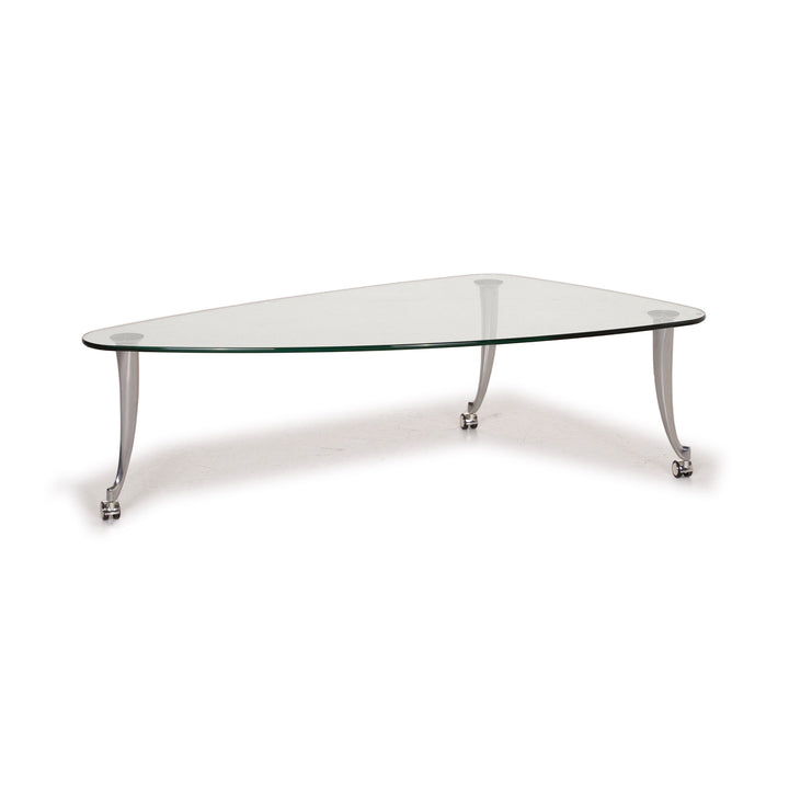 Rolf Benz Glass Table Silver Coffee Table #14982