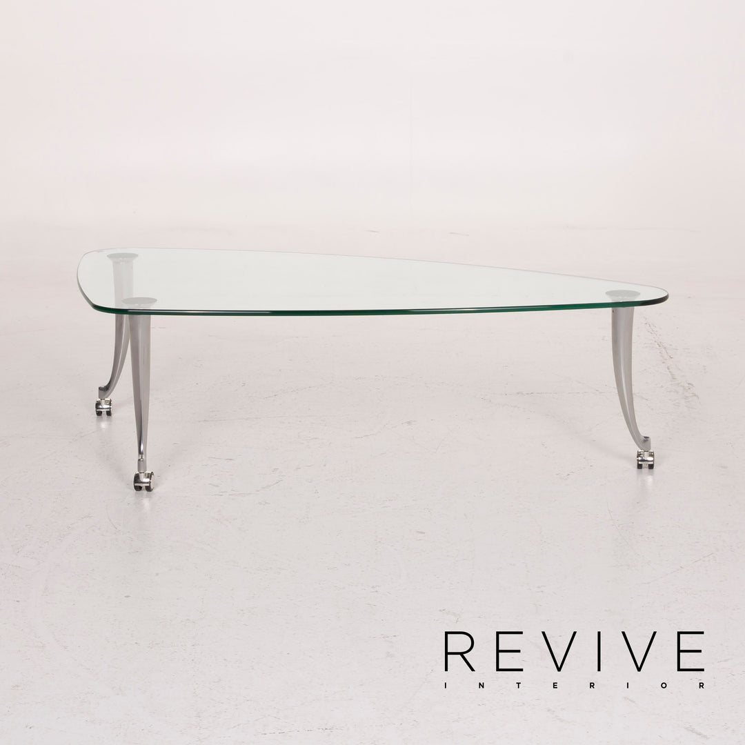 Rolf Benz Glass Table Silver Coffee Table #14982