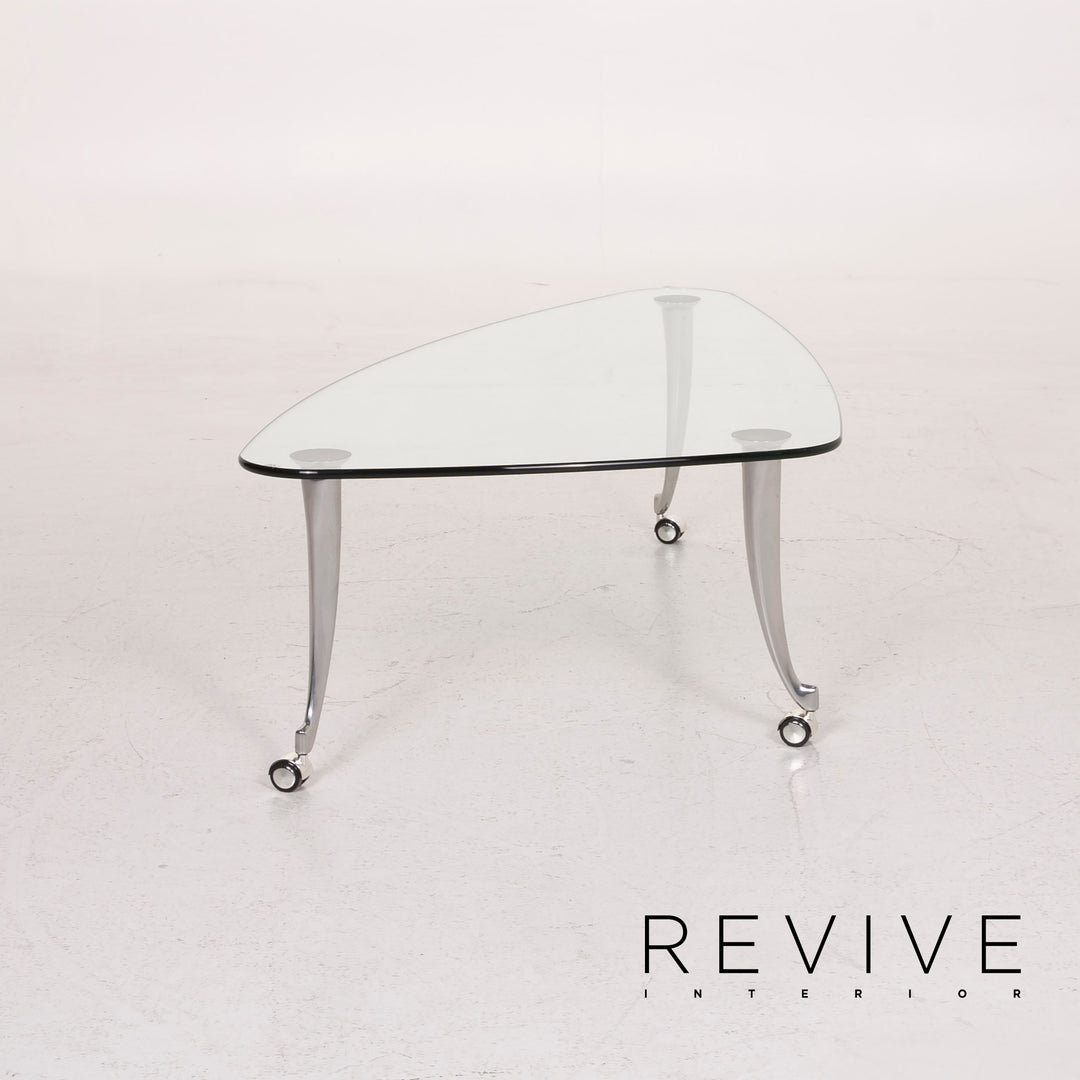 Rolf Benz Glass Table Silver Coffee Table #14982