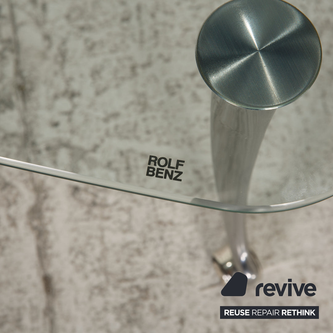 Rolf Benz Glas Tisch Silber Couchtisch