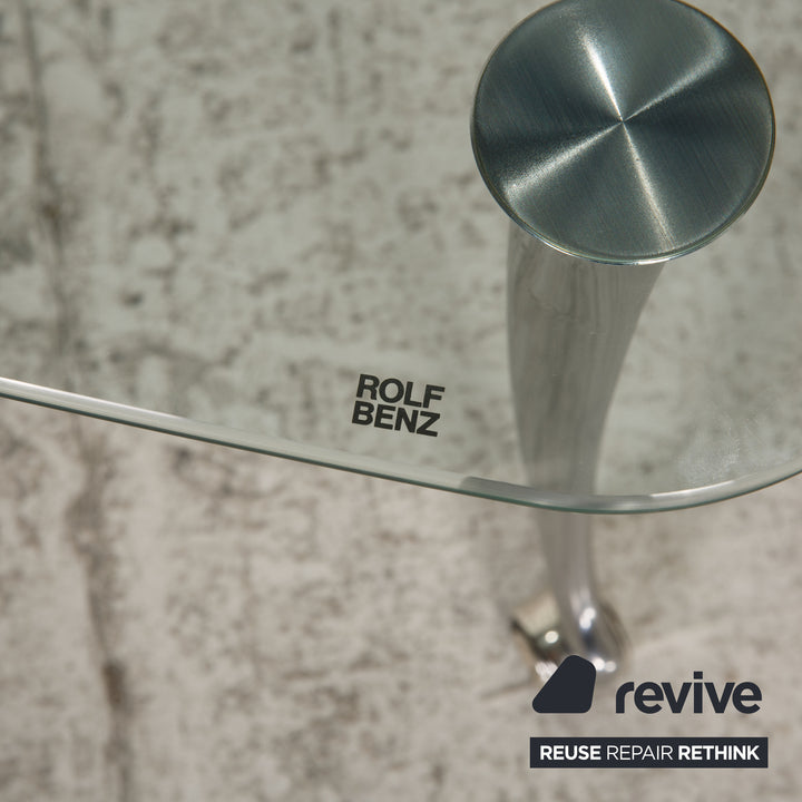 Rolf Benz Glas Tisch Silber Couchtisch