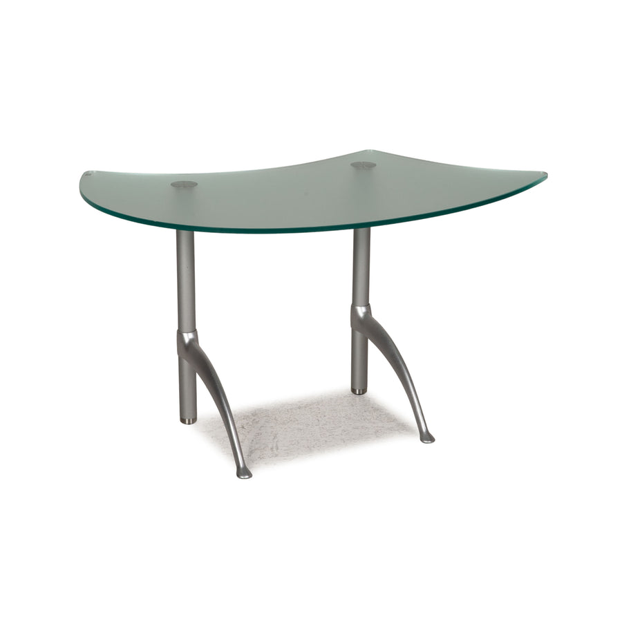 Rolf Benz glass table silver coffee table