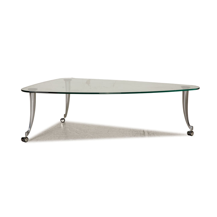 Rolf Benz Glas Tisch Silber Couchtisch