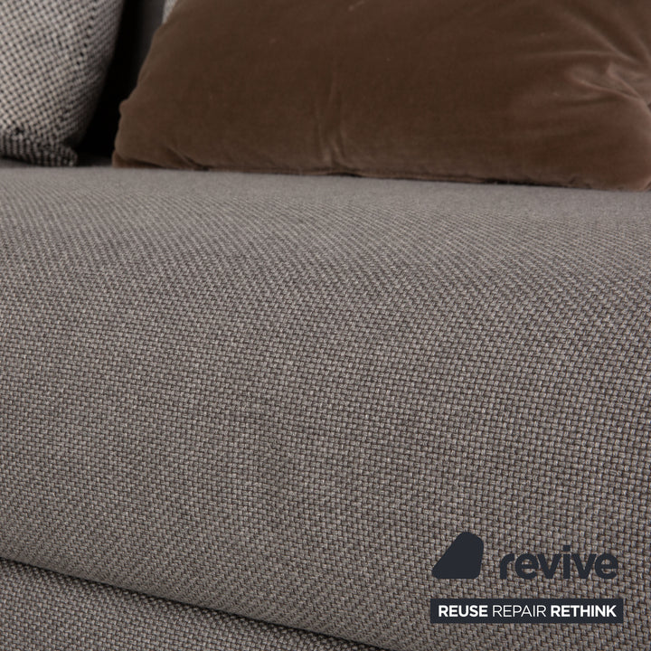 Rolf Benz Jola fabric corner sofa gray sofa couch recamier left