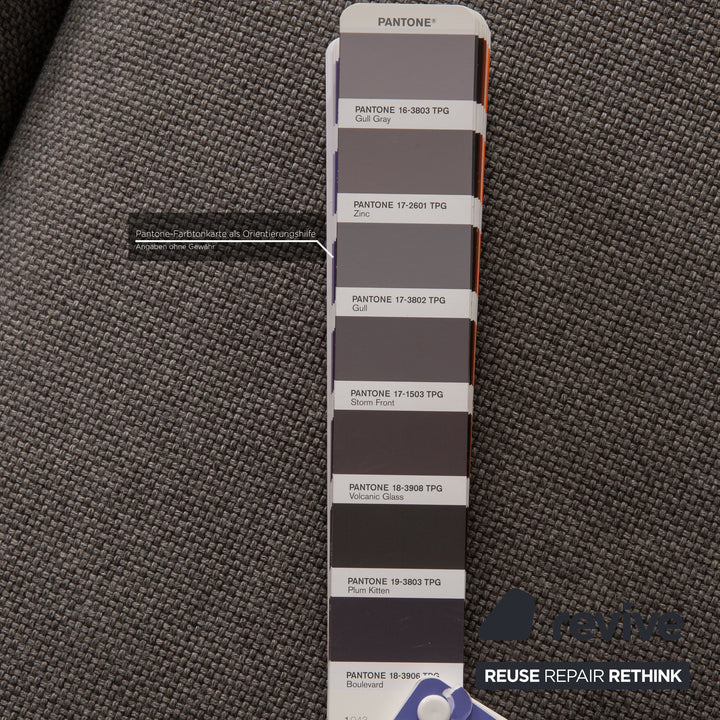 Rolf Benz Jola fabric corner sofa gray sofa couch recamier left