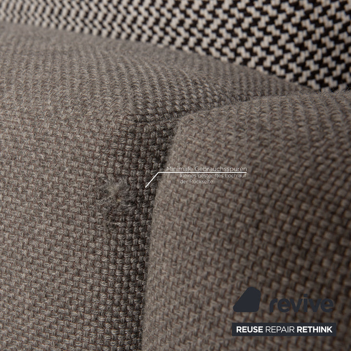 Rolf Benz Jola fabric corner sofa gray sofa couch recamier left