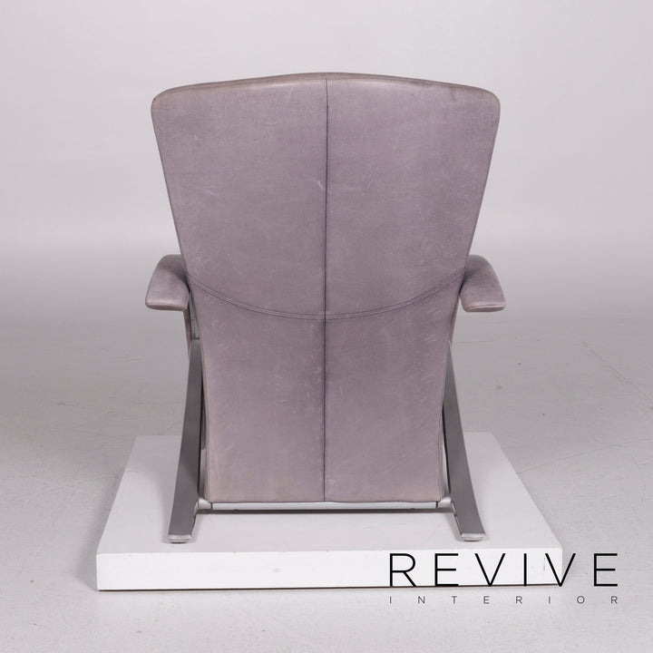 Rolf Benz L-SE 3100 leather armchair gray including function #11274