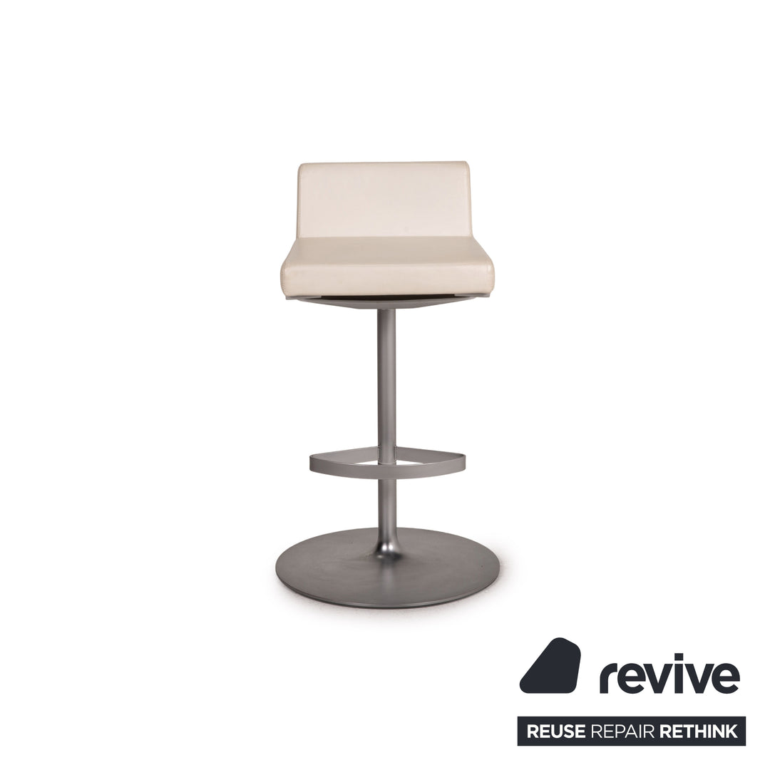 Rolf Benz Leather Bar Stool White Chair
