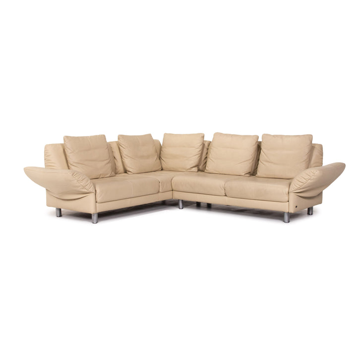 Rolf Benz Leder Ecksofa Beige Sofa Couch #13591