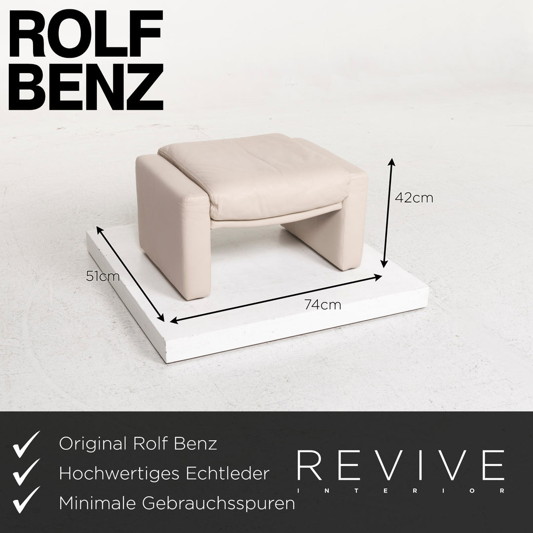 Rolf Benz Leather Stool Gray #12970