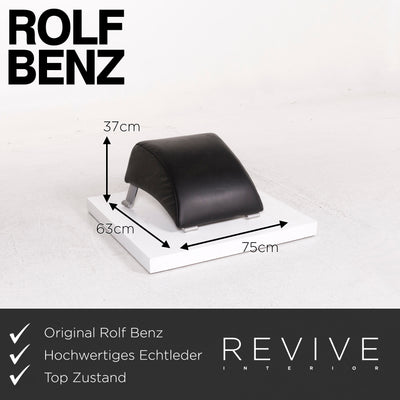 Rolf Benz Leder Hocker Schwarz #12288