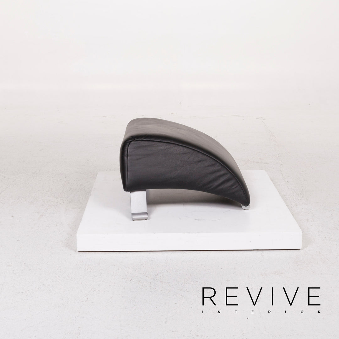 Rolf Benz Leather Stool Black #12288