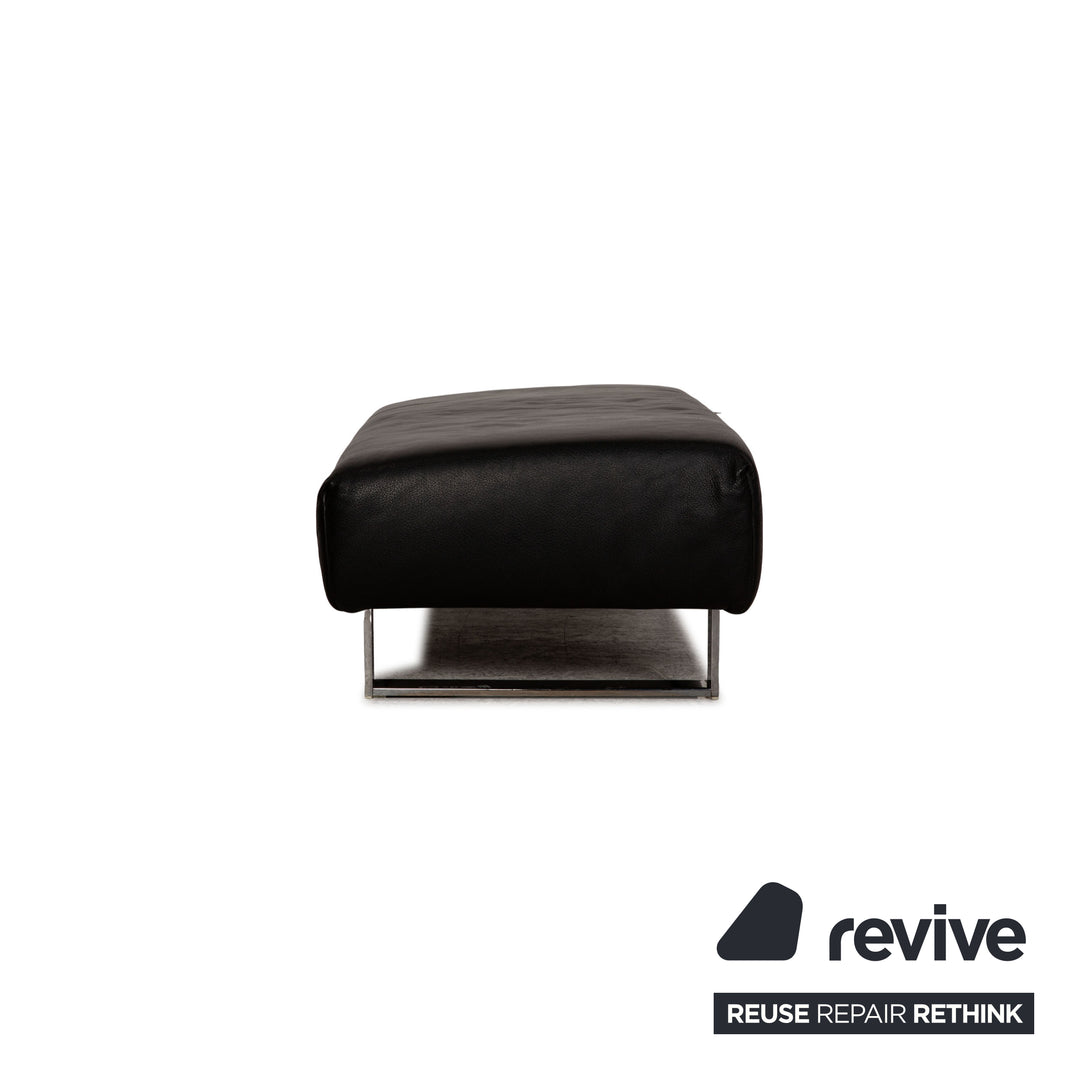 Rolf Benz Leather Stool Black