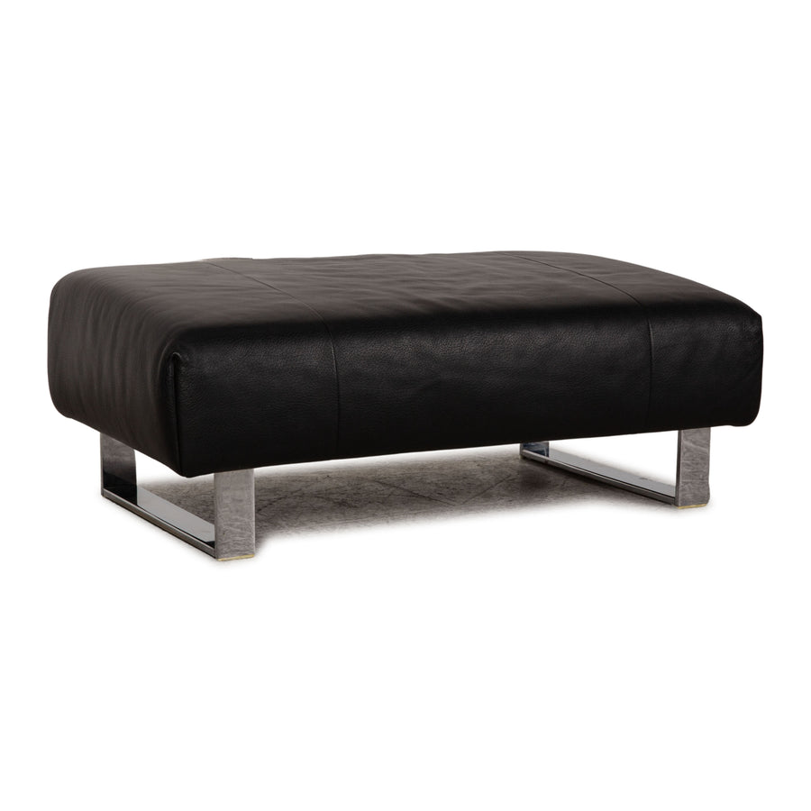 Rolf Benz Leather Stool Black