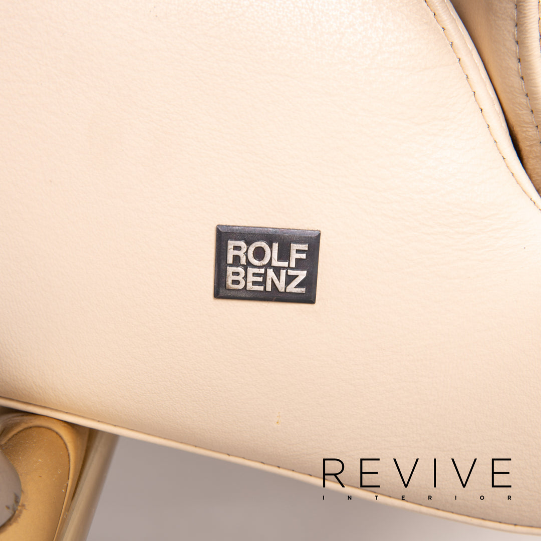 Rolf Benz 2600 Leather Lounger Cream #13896