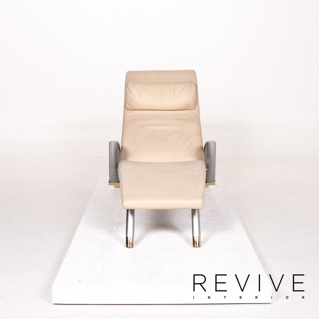 Rolf Benz 2600 Leather Lounger Cream #13896