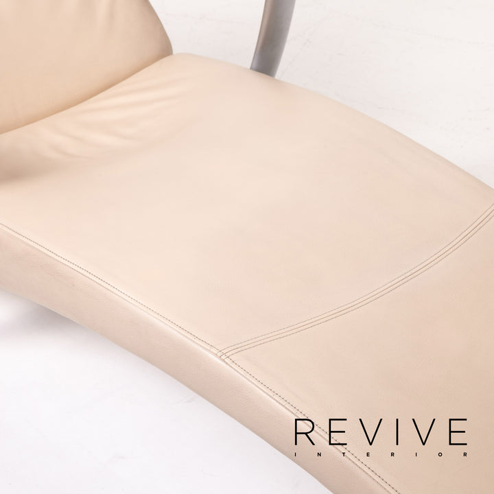 Rolf Benz 2600 Leather Lounger Cream #13896
