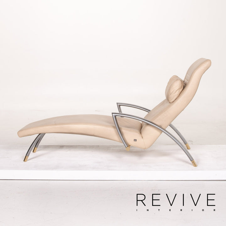 Rolf Benz 2600 Leather Lounger Cream #13896