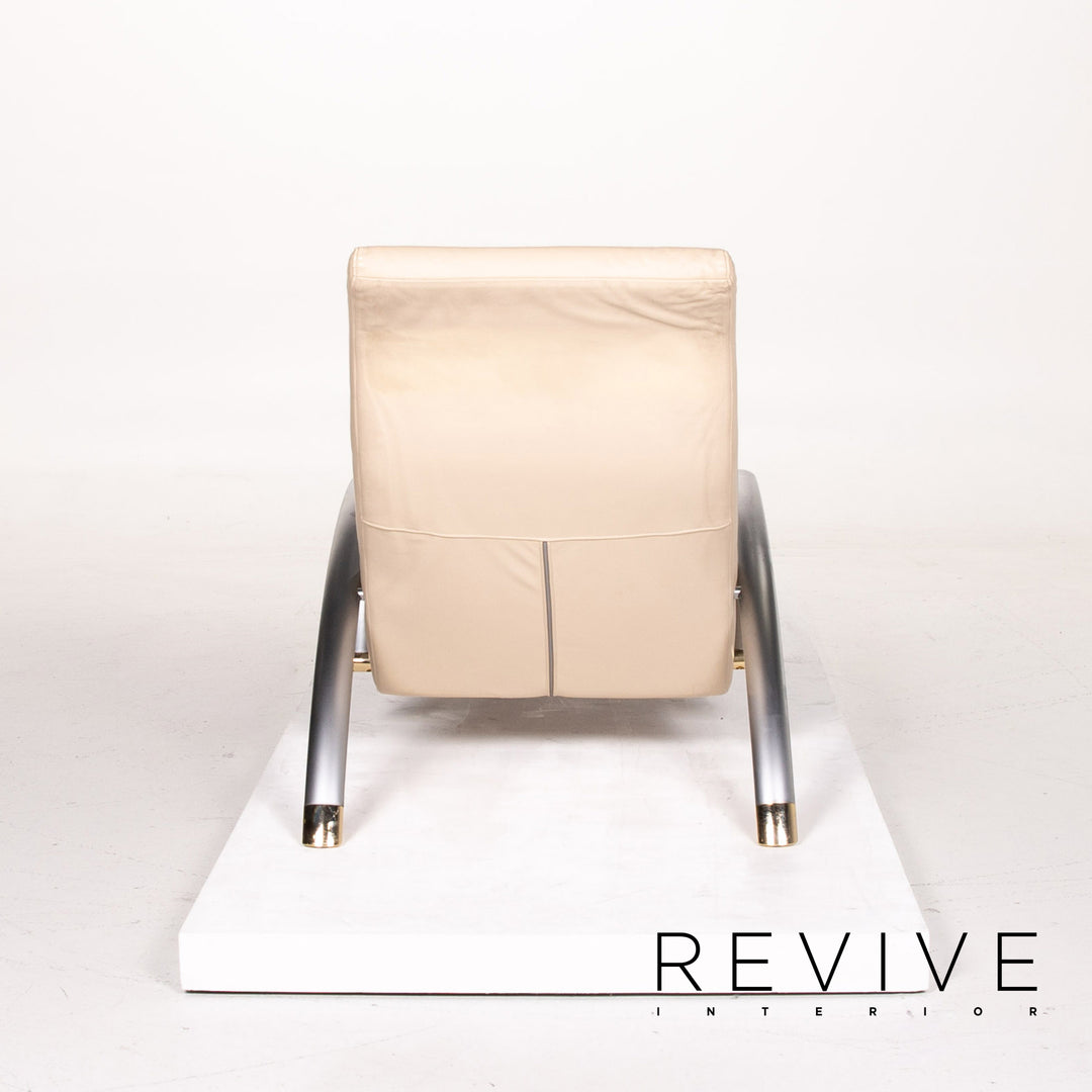 Rolf Benz 2600 Leather Lounger Cream #13896