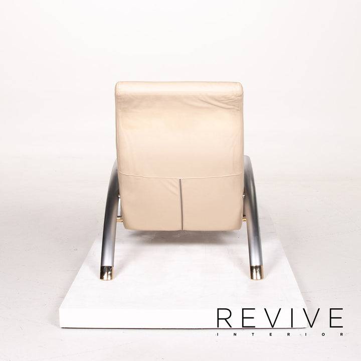 Rolf Benz 2600 Leather Lounger Cream #13896