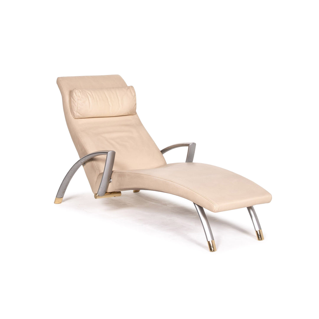 Rolf Benz 2600 Leather Lounger Cream #13896